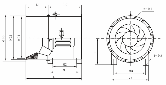 ythl消防排煙混流風機特點